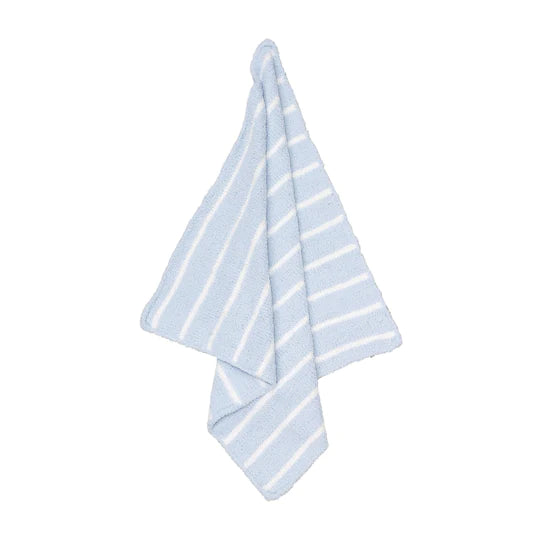Angel Dear Blue Stripe Chenille Blanket