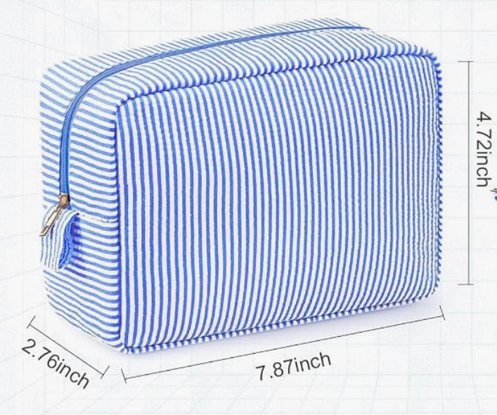 Cape Baby Crab seersucker pouch