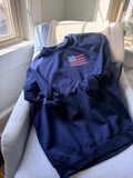 Floral Flag Crewneck Sweatshirt - Navy - UNISEX