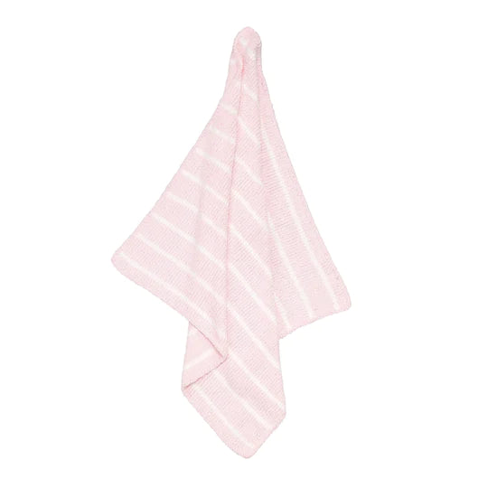 Angel Dear Pink Stripe Chenille Blanket