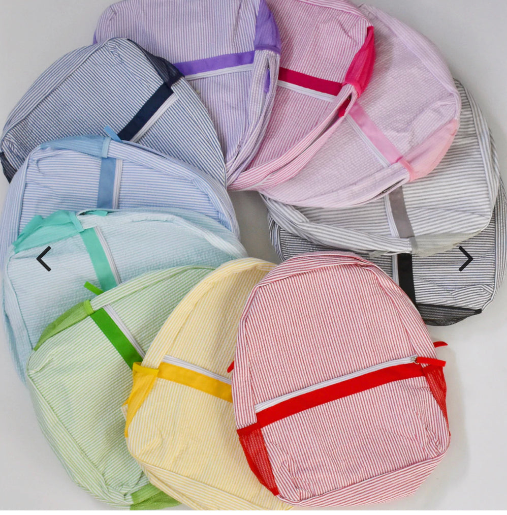 Everyday Seersucker Backpack (full-size)