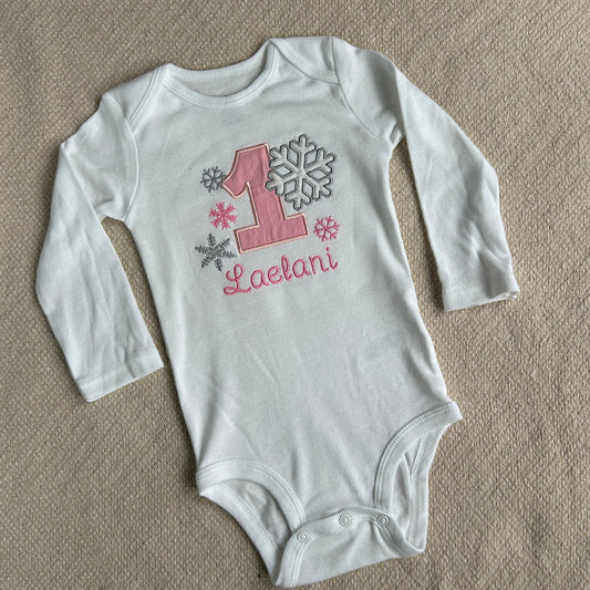 Snowflake Birthday Bodysuit / Tee