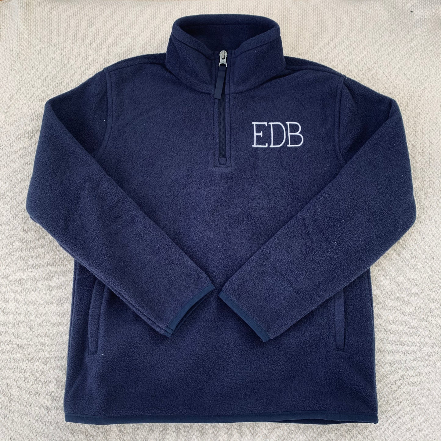 Navy Pullover 1/2 zip fleece