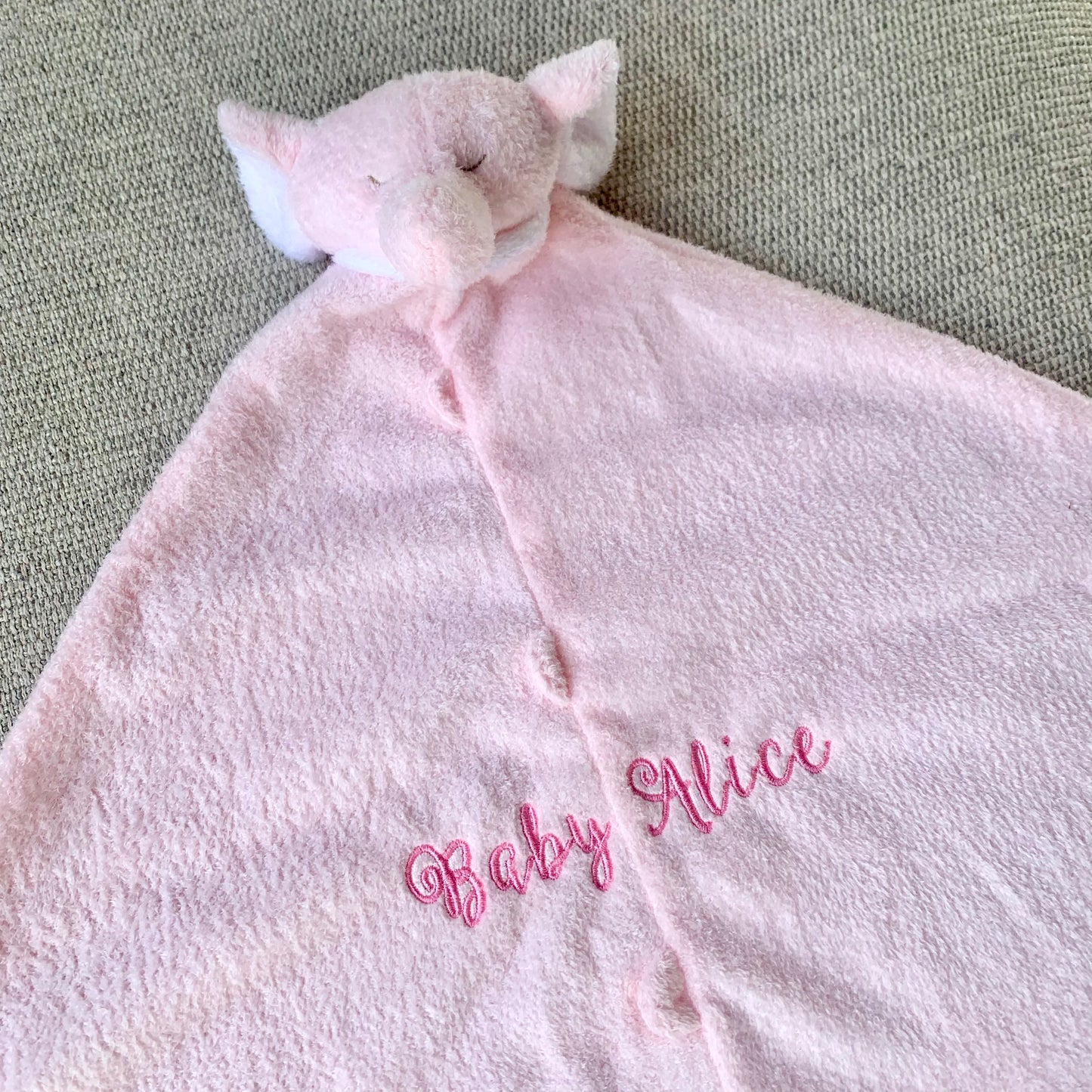 Angel Dear Pink Elephant Lovie Blanket