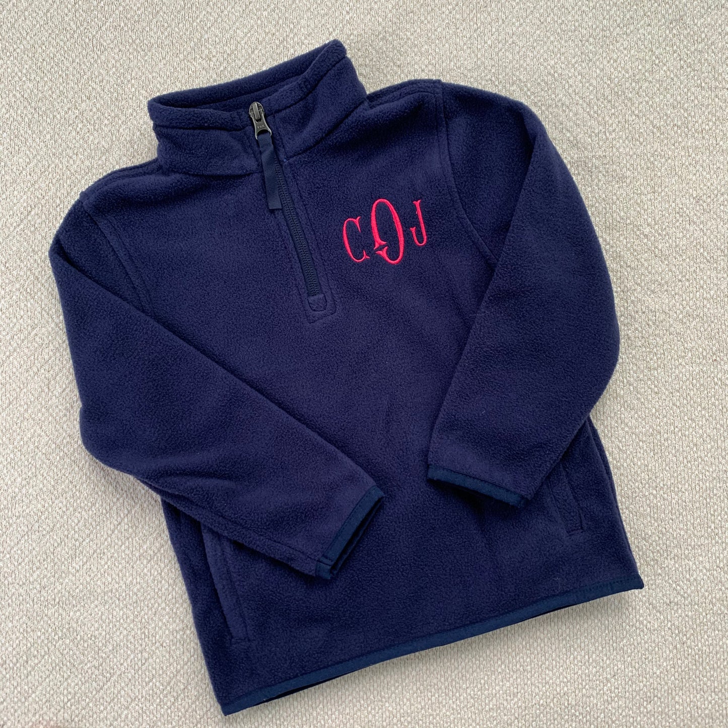 Navy Pullover 1/2 zip fleece