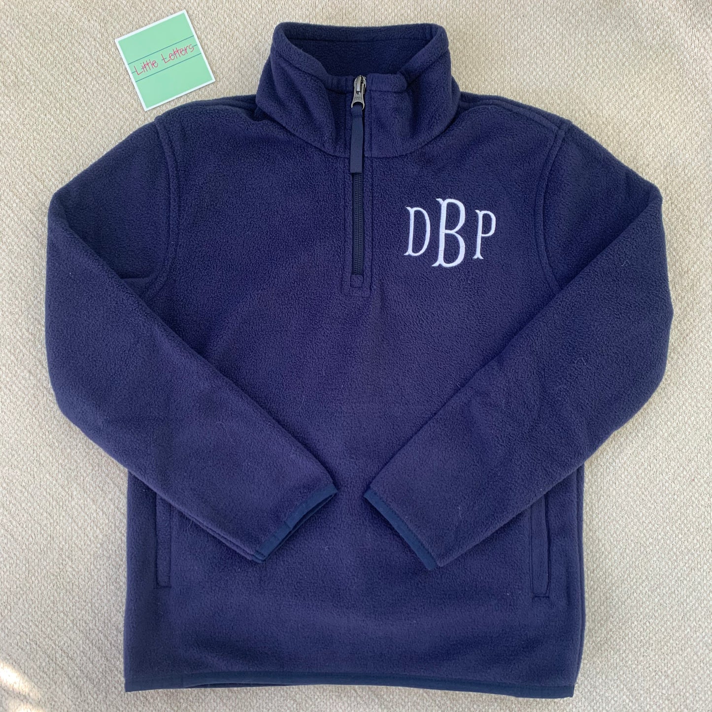 Navy Pullover 1/2 zip fleece