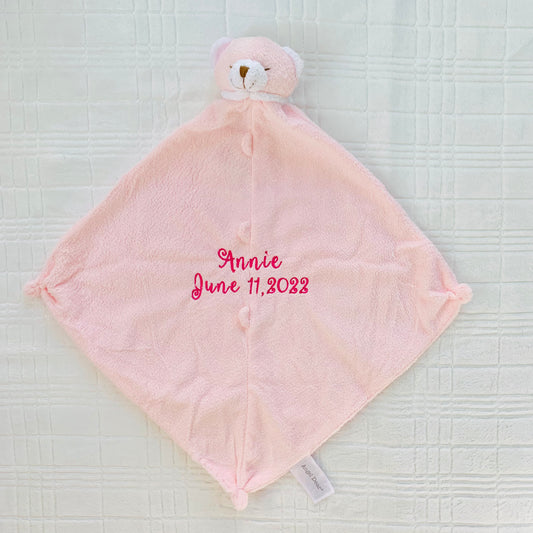 Angel Dear Pink Bear Lovie Blankie